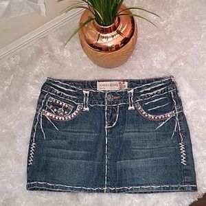Laguna Beach Jean Studded Mini Skirt
